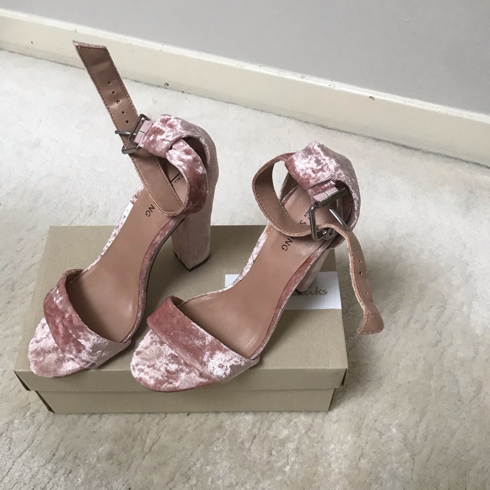Call it spring Velvet Sandals